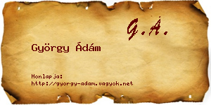 György Ádám névjegykártya